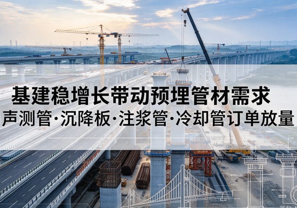盂县基建稳增长带动预埋监测管材需求，声测管、沉降板、注浆管订单持续放量